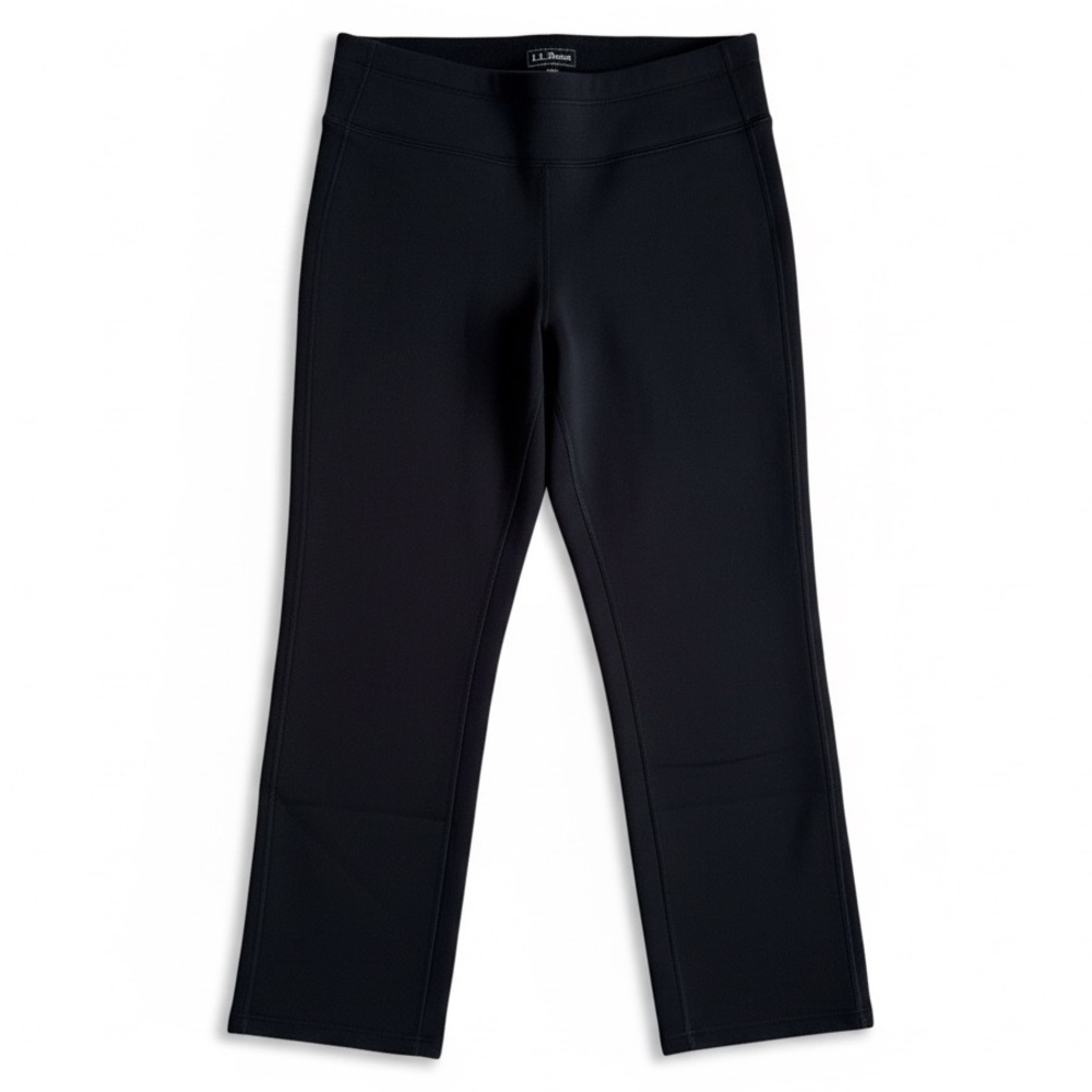 L.L. Bean Black Fleece Lined Thermal Pants Outdoor Hiking Lounge Medium Petite